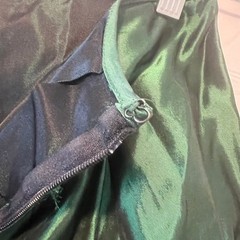 Zum Zum Niki Livas Vintage 2 Piece Formal Set Emerald Sequin top 7/8 skirt 9/10