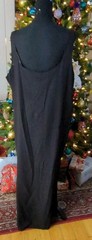 Vintage 80s Tan Chho Black Beaded Sequin Duster Dress 4 Piece Set, Women’s 2X