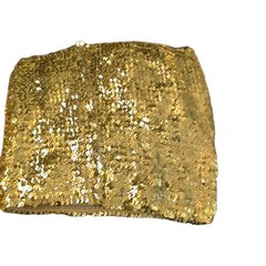 Gold Sequin Stretchy Tube Top Vintage Size Small Fits A 34B