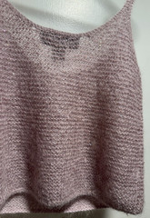 Vintage Allard Ellen Tracy Sparkly Mohair Knit Camisole Cropped Halter Top Med