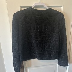 Camille Marie Black Beaded Silk Jacket