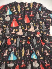 Vtg Barbie Fabric 90s Nicole Miller Original Girls 6x Dress tagged (A13)