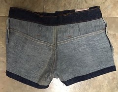 Vintage Maverick Jeans Denim Short Shorts Cowgirl Festival Size 5 27.5 Waist