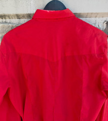 Vintage Ranchwear Red Western Snap Shirt USA Made Pearl Snaps Women’s M
