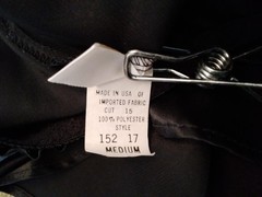 Vintage FARR WEST Shiny SATIN Half SLIP Skirt Black Wet Look Med #152-17