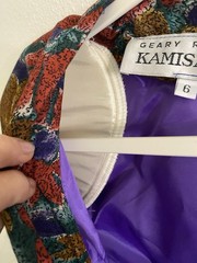 Geary Roark Suede Kamisato Vintage 80s Boutique Dress