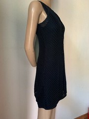Gianni Bugli Milano Vintage Knit Dress & Vest Set Silk Cotton 60s XS S