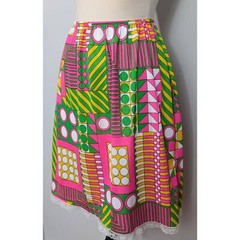 Accentuette Pink/Green/Yellow/White Mod Print Half Slip