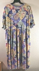 Vintage 90s Kathryn Deen New York Floral Midi Dress Size 18 / 20 USA Made Boho