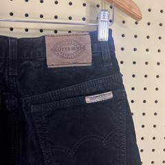Vintage Skotts Suede Black Washable Suede Pants Tapered Leg Mens 26×30