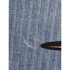 VTG Lee Pinstripe Herringbone Jeans Womens 10 Blue High Rise Tapered USA Made