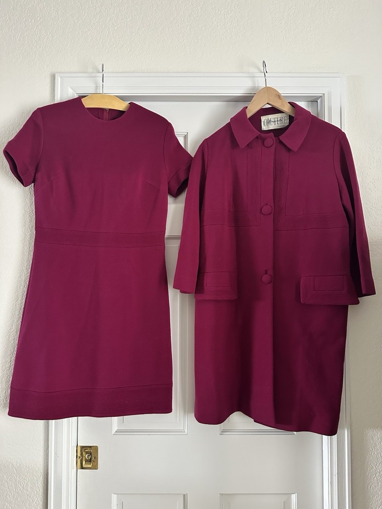 Vintage 1940s/50s Couture Imports Luke LA. Knit dress with jacket size small