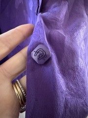 Vintage Ritz Silk Purple Blouse Equestrian Horse Cowgirl women’s S/M