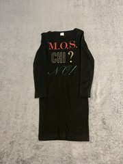 Vintage 90s Y2K Moschino Jeans Mos Chi No? Black Designer Dress Wool Italy