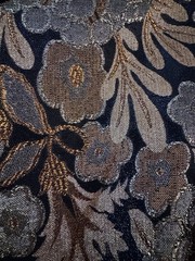60’s Gold Metallic Textured Brocade Dress VTG Cocktail Midi – Medium
