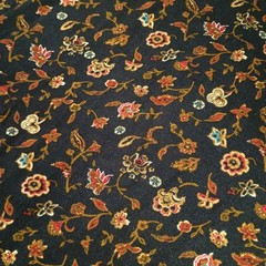 Vtg 90s Koret Patchwork Button Up Shirt Large Rayon Paisley Floral Shoulder Pads