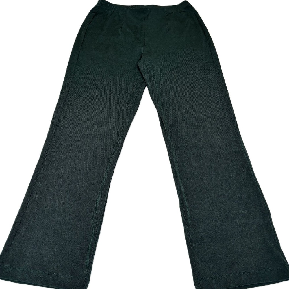 Chico’s Vintage Women’s Dress Pants Size 0 Green Spandex Blend Flare Pullon