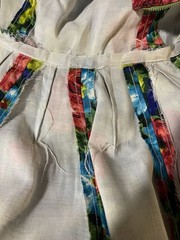 NWOT Vintage 50s Multi Floral Cotton FULL Dress JEUNESSE Pockets BELT M L SPRING