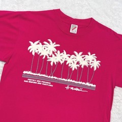 VTG 90s Jerzees Hawaii T-Shirt Women L (FIT M) Hot Pink Puffy Preserve Beach USA