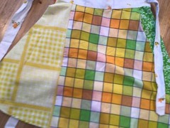 Vintage 70s Homemade Hippy Pillowcase Wrap Skirt Multi Color