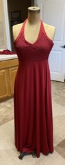 Vintage 70s 2 Pcs Halter Bridesmaid Dress Size 12