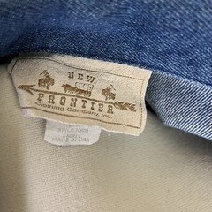Vintage Frontier Collection USA Made Western Military Denim Jean Jacket Small