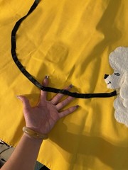 Vintage 3D Yellow Poodle Swing Skirt, See All Photos!