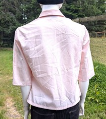 Vintage Blouse Pink Ruffle Day To Dinner Na-ma Blouse – 1950s