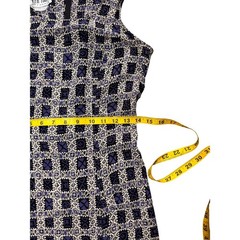 Vintage Byer Too! California Geometric Print Lace Up Back Maxi Dress M Purple