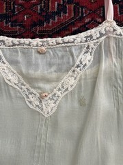 Sea-foam Green 1920’s Silk Teddy / Step-in. Antique Lingerie.