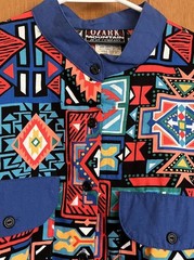 Vintage Ozark Mountain Shirt Women’s Large Southwestern Aztec Button Up 90s