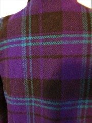 VINTAGE NEW YORK GIRL, LARGE PLAID 90’S COAT, BUTTON FRONT, LINED, SZ 6, SUPER!