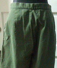 90’s CASUAL CORNER ANNEX Olive Green Flat Front Khaki Pants Slacks 10P