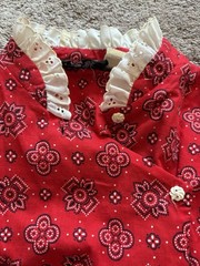 Prairie Dress Shawl & Bonnet Junior Sz 7 Union Made Pioneer Costume Made In USA