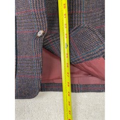 Calvin Klein Blazer Womens 6 Brown Plaid 100% Wool Made in USA Vintage ILGWU