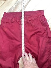 Women’s Vtg 1970s 80s Dee Cee Carpenter Jeans Pants Burgundy 27 Wst 38 H 32.5 In