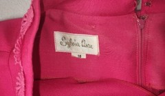 Vintage 70s Silvia Ann Pink Sheath Dress Womens Size 10 Knee Length Flowers
