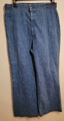 Vtg 70’s Levis Orange Tab Braided High Rise Chambray Denim Jeans Approx 29″ W