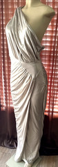 JLUXLABEL GOLD SHIMMER Grecian-Inspired One Shoulder Draped NWTS SZ XL ma