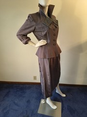 Vintage 50’s Parness Feinstein 2pc Purple Sharkskin Taffeta Cocktail Dress