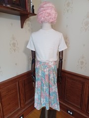 Vintage 1970s/1980s Koret Brand Pastel Floral Print Boho Cottagecore Midi Skirt