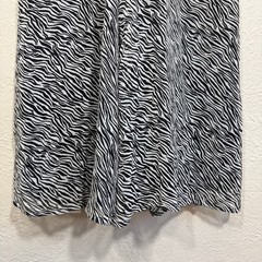 Vtg 90s Ivonne Jumpsuit 12 Zebra Print Flare Sheer Chiffon Statement Maximalist