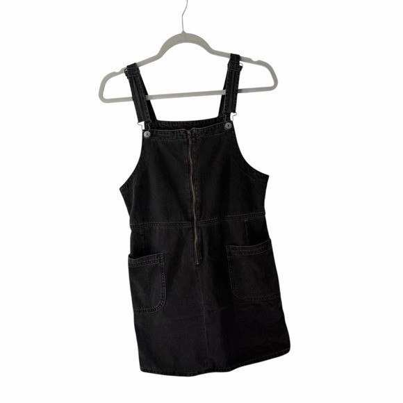 American Eagle Outfitters Y2K Black Denim Overall Dress Casual Preppy grunge