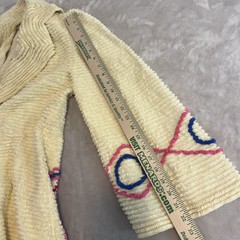Vintage Peacock Chenille Bath Robe Long Yellow Housecoat Cottage 40s 50s READ