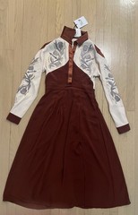 VTG NWT Western Cowgirl Rodeo Studded Rockabilly sz M Dress Beautiful Detail