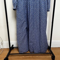 Laura Ashley Vintage 70’s Maxi Dress Sz 12UK 10US L Ditsy Prairie Boho Rare Blue