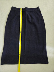 Vintage Woman’s Skirt 100% Wool Home Sewn 1960’s Navy Blue