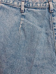 Vintage 80s Dockers Women’s High Waist Blue Denim Mom Jean Shorts Petite Size 12