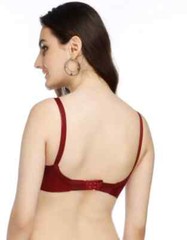 Vintage Maroon Cotton Bullet Bra – Round Stitch Comfort & Style for Every Body