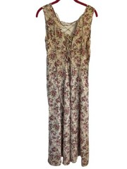 Joni Blair Vtg Late 1980’s Floral Maxi Dress Size 10 Cottagecore Prairie Boho